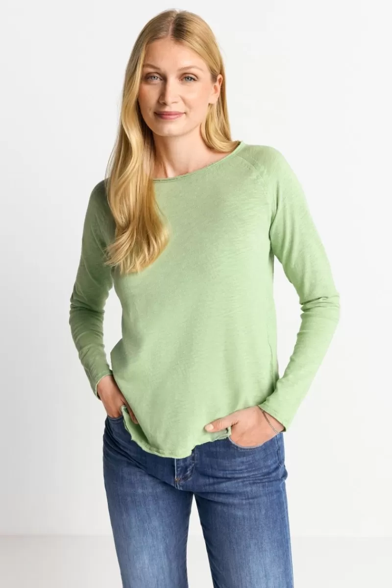 Rich & Royal Longsleeve Aus Baumwolle Mit Offenen Kanten | Damen Longsleeves