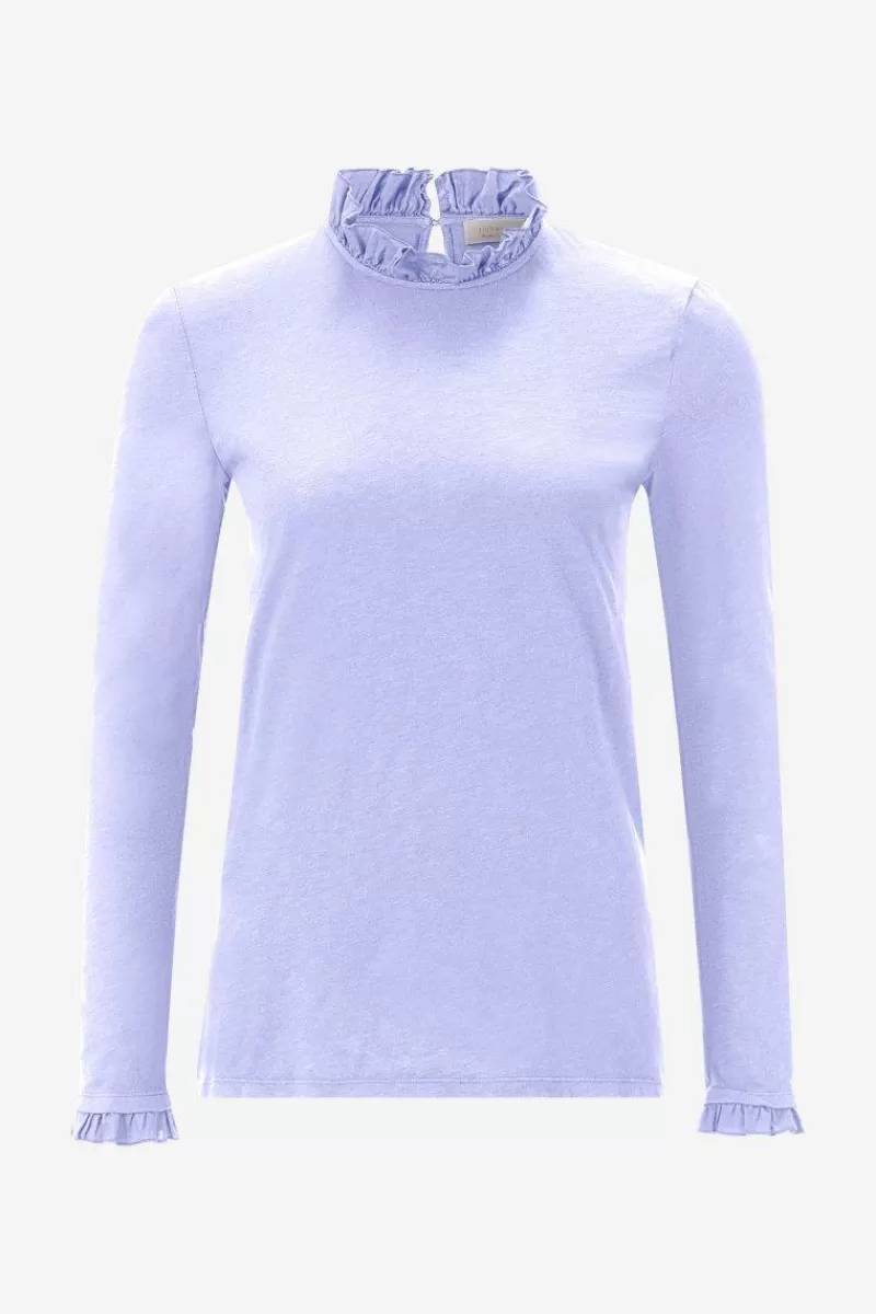 Rich & Royal Longsleeve Mit Frill-Kragen | Damen Longsleeves