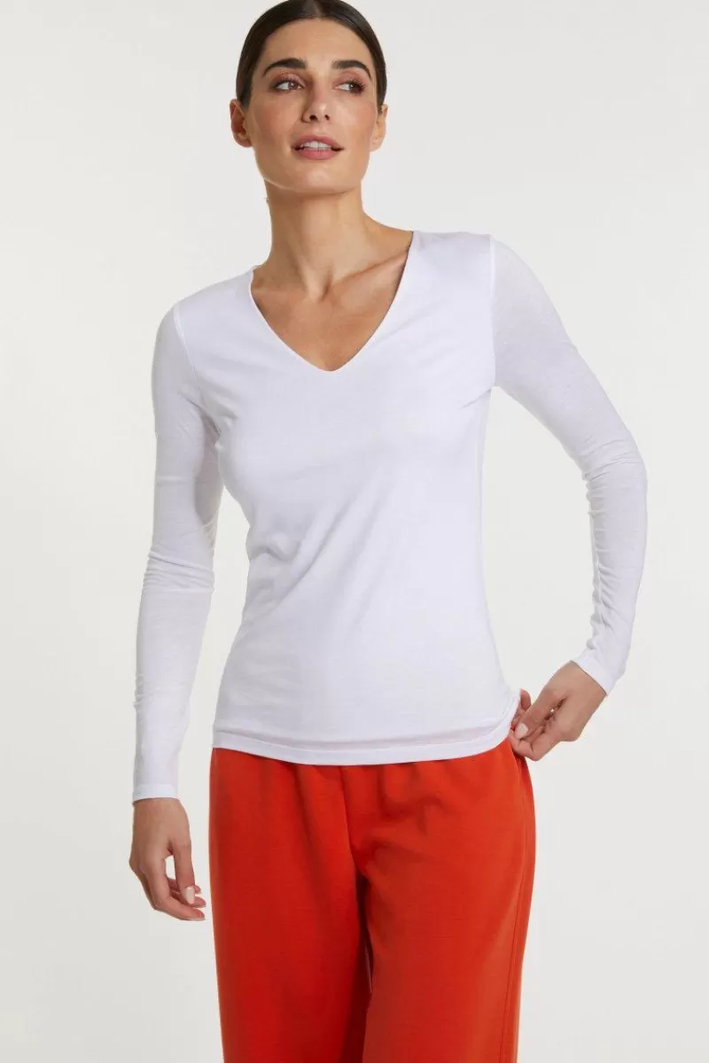 Rich & Royal Longsleeve Mit V-Neck | Damen Longsleeves