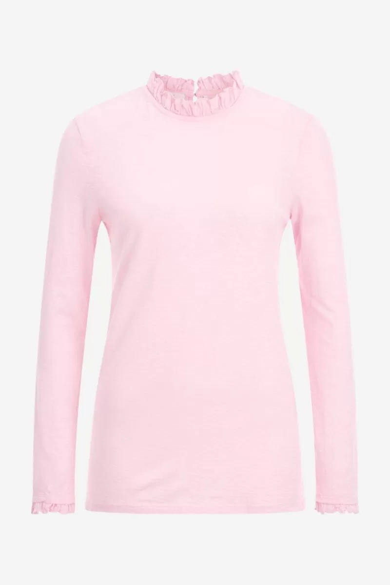 Rich & Royal Longsleeve Mit Frill-Kragen | Damen Longsleeves