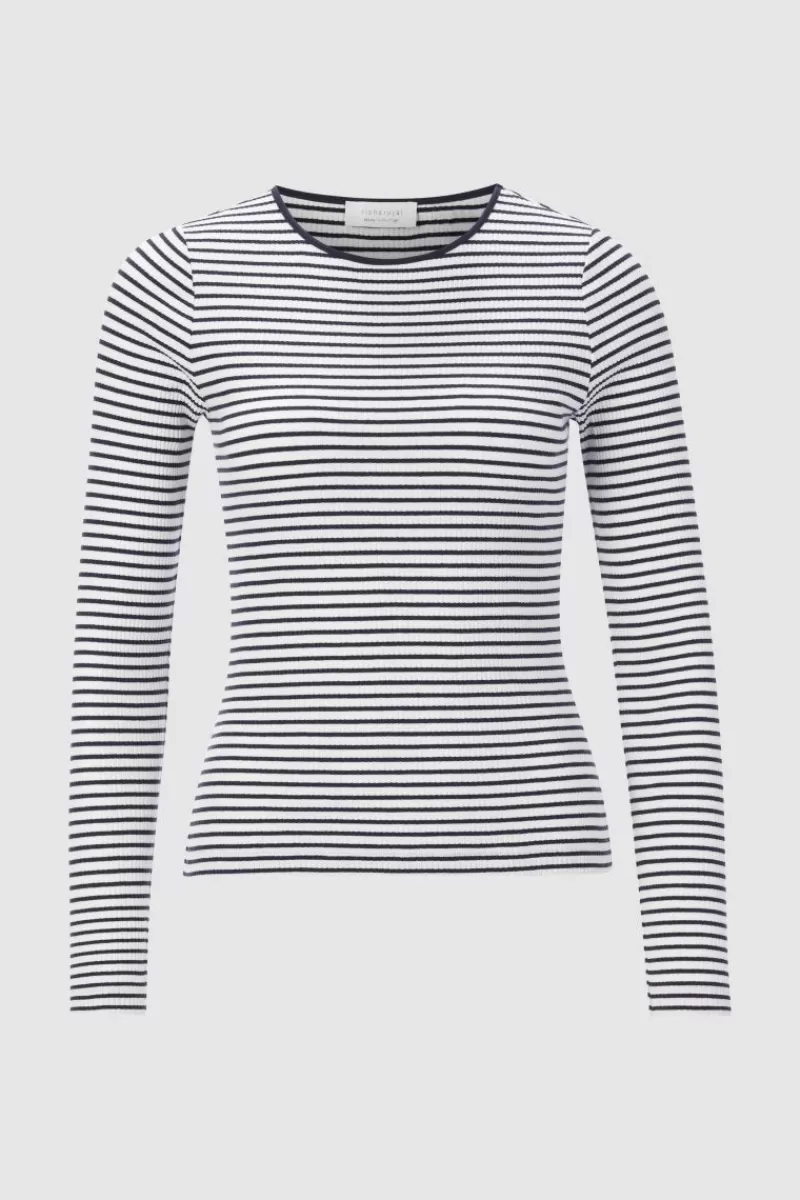 Rich & Royal Rib-Longsleeve Aus Bio-Baumwolle | Damen Longsleeves