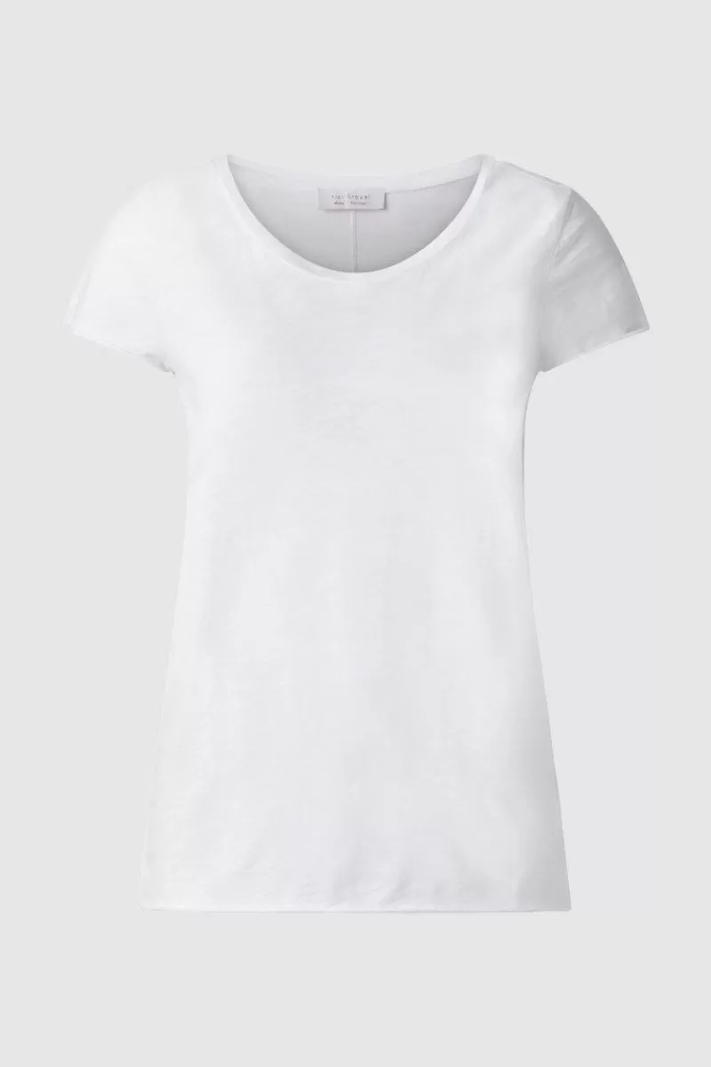 Rich & Royal Slub-T-Shirt Aus Baumwolle | Damen T-Shirts