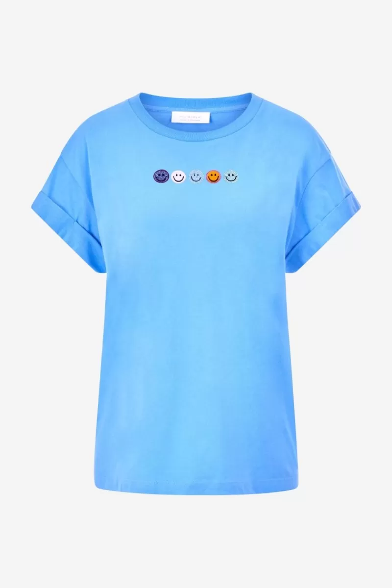 Rich & Royal T-Shirt Mit Strass-Smileys | Damen T-Shirts