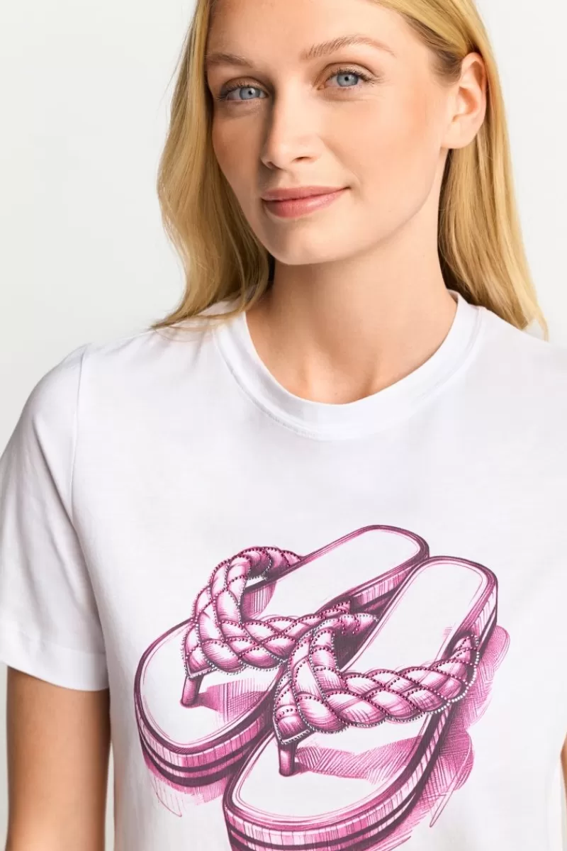 Rich & Royal T-Shirt Mit Strassverziertem Print | Damen T-Shirts