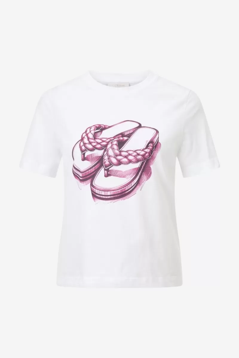 Rich & Royal T-Shirt Mit Strassverziertem Print | Damen T-Shirts