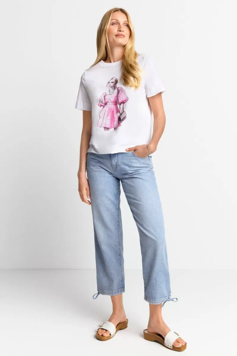 Rich & Royal T-Shirt Mit Strassverzierung | Damen T-Shirts