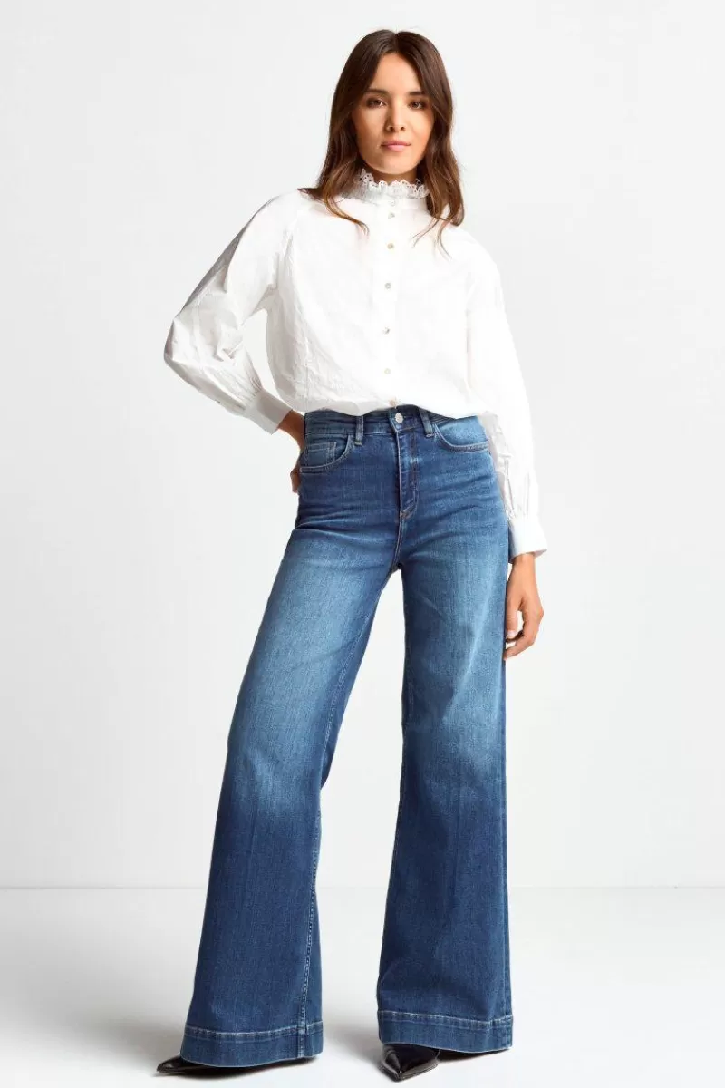 Rich & Royal Wide Leg Denim Mit Hoher Taille | Damen Wide Leg