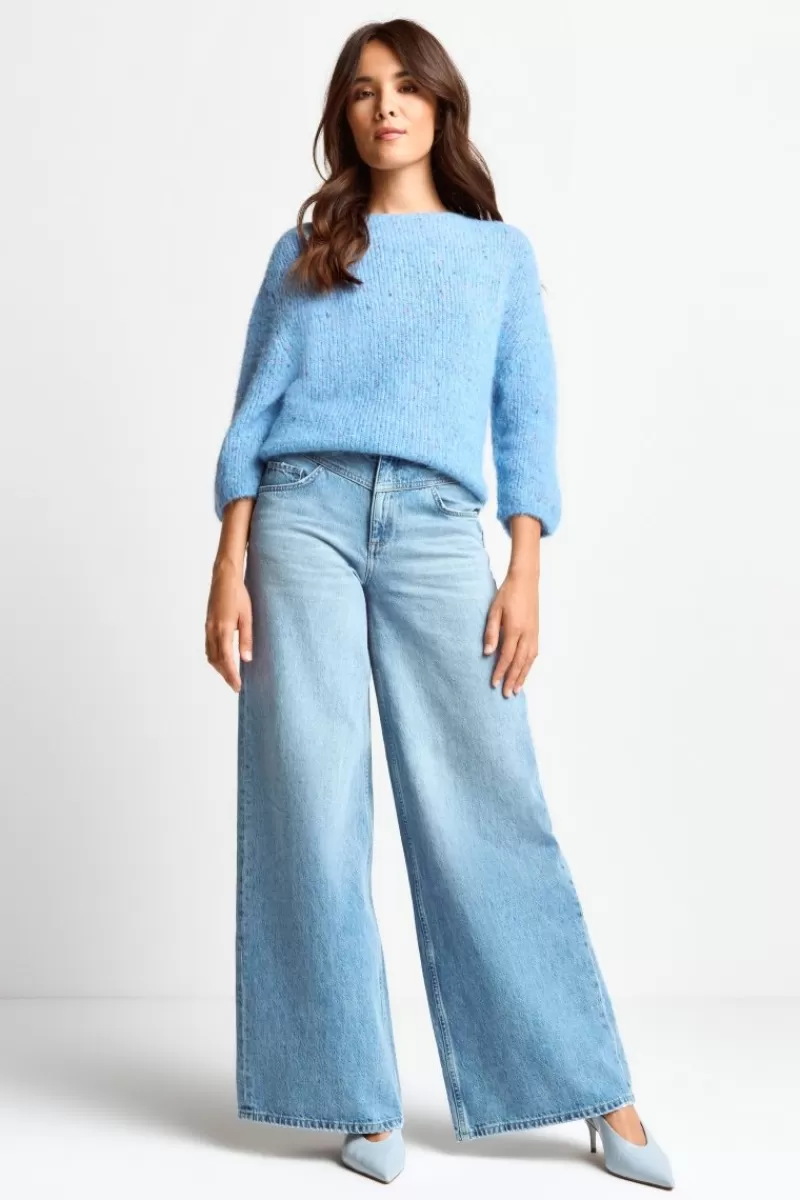 Rich & Royal Wide Leg Denim Mit Passe | Damen Wide Leg