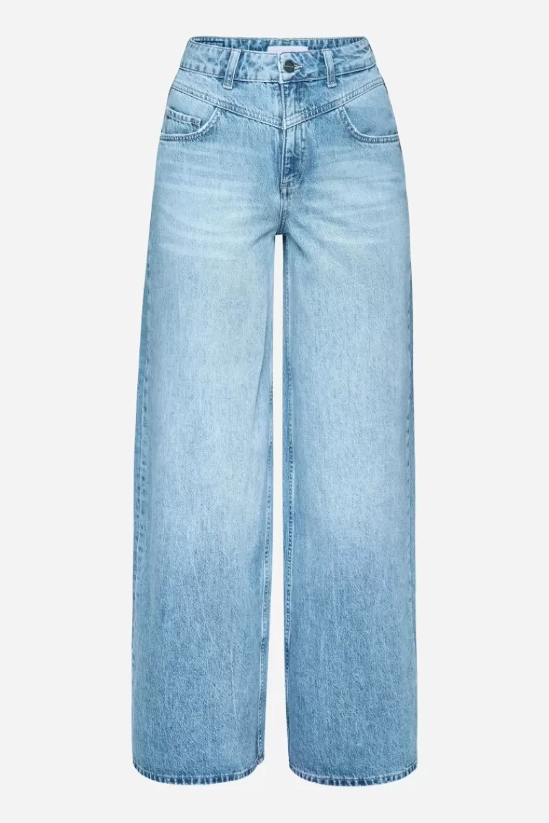 Rich & Royal Wide Leg Denim Mit Passe | Damen Wide Leg