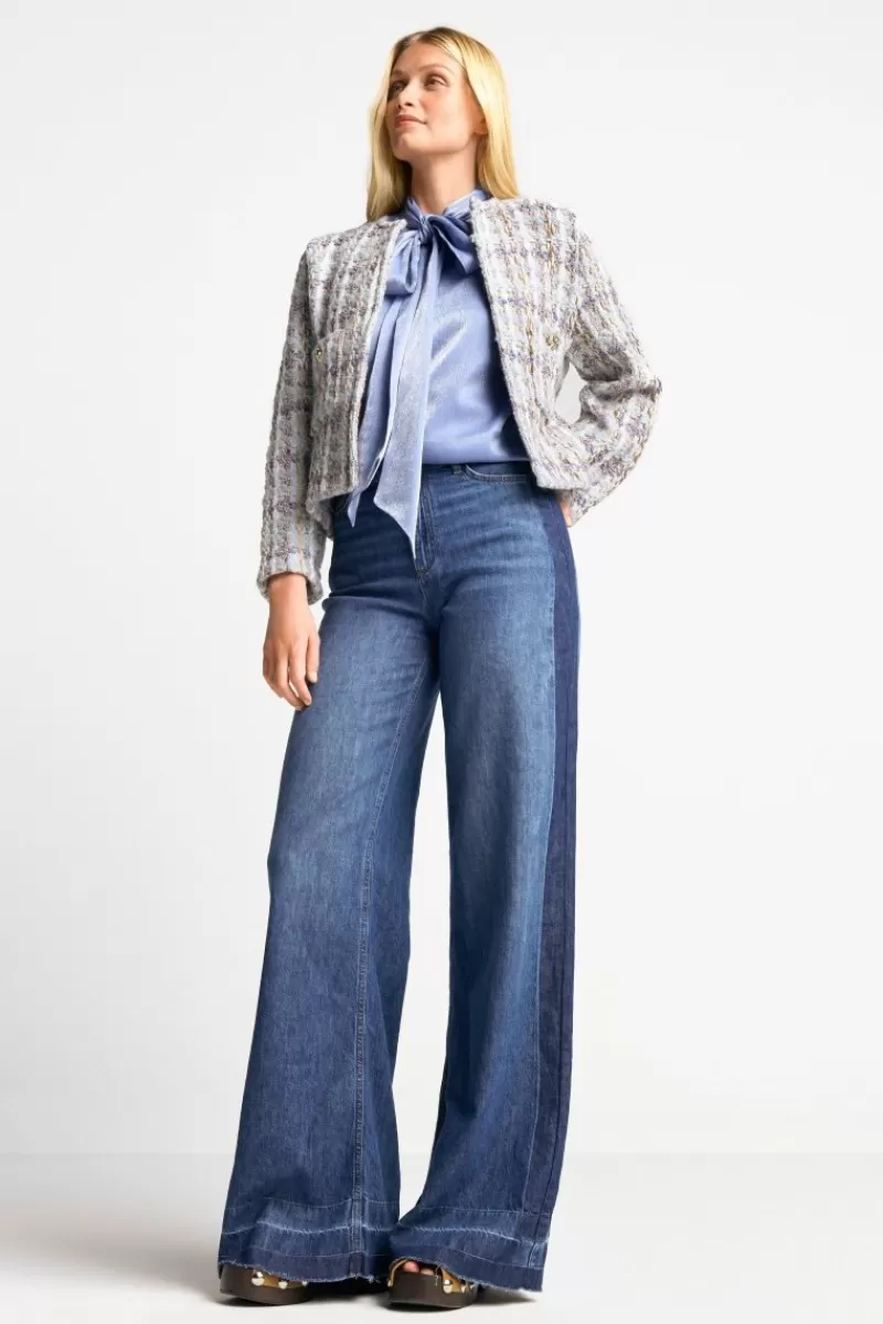 Rich & Royal Wide Leg Denim Mit Seitenstreifen | Damen Wide Leg